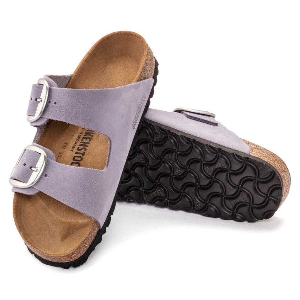 Birkenstock Arizona Big Buckle Nubuck Leather Purple Fog - 40 Medium Narrow NEW